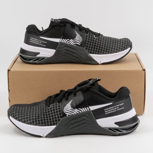 Nike Women's Metcon 8 'Black Dark Smoke Grey' DO9327-001 Gym Training Crossfit - Picture 9 of 16